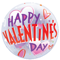 Happy Valentine's Heart Bubble Balloon