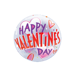 Happy Valentine's Heart Bubble Balloon Small Image