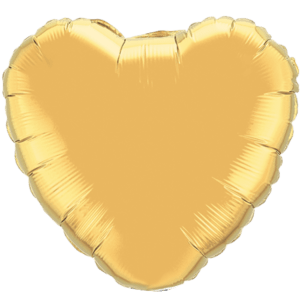 18" Gold Heart Balloon Small Image