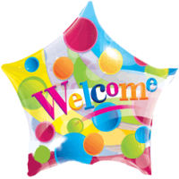 Welcome Bright Dots Balloon