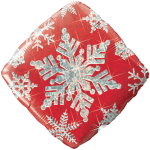 Sparkly Snowflake Red Diamond Balloon Small Image