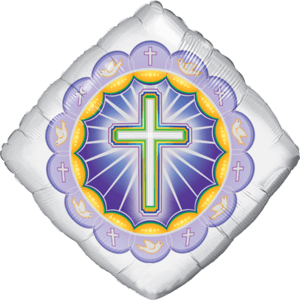 18" Illuminated Cross Balloon Small Image