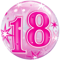 18th Birthday Pink Bubble Balloon