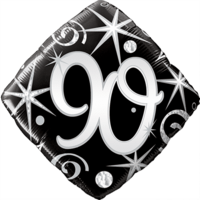 90th Elegant Swirls Balloon