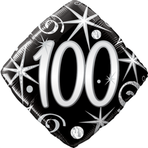 Elegant 100th Birthday Balloon Small Image