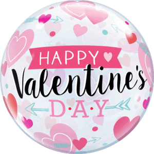 22" Valentine's Arrows & Hearts Balloon Small Image