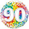 90th Birthday balloon in a classic style.