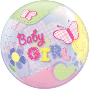 Baby Girl Themed Bubble Balloon Small Image