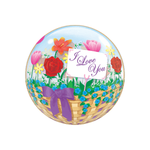  Love Flower Basket Bubble Balloon Small Image