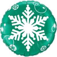 Green Snowflake Balloon