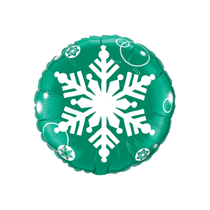 Green Snowflake Balloon Small Image