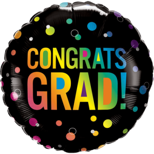Congrats Grad Ombre Dots Balloon Small Image