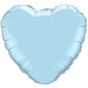 18" Baby Blue Heart Balloon Small Image